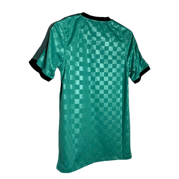 Umbro Check Diamond Performance Short Sleeve Shirt Mint Green/Black Size… - Picture 3 of 9